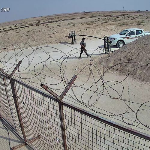 Security fence surveillance for the rig site in middle East onshore oil fields